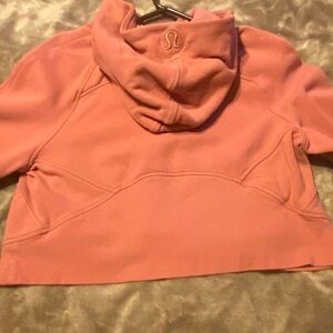 lululemon athletica Cropped Pink Hooded Pullover